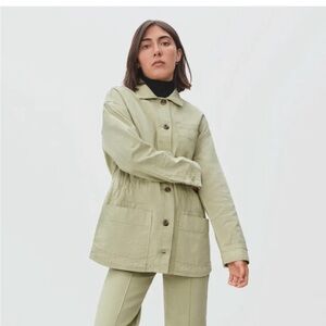 Everlane Cinchable chore jacket tan sz sm